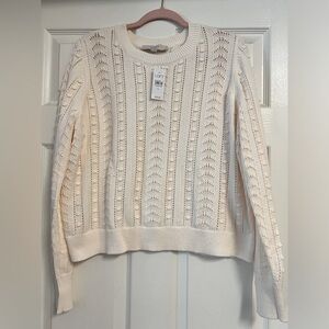 LOFT Bobble Pointelle Sweater